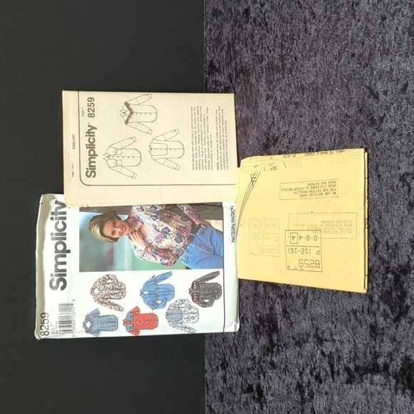 Simplicity 8259 Vintage Unused/Uncut Women's Shirt Sewing Pattern Size 12-16 - Picture 3 of 3